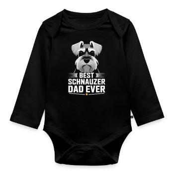 Schnauzer Propriétaire de chien Schnauzer géant - Body Bébé bio manches longues - noir - Devant