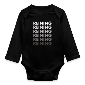 Reiner Reining - Baby Bio-Langarm-Body - Schwarz - Vorne