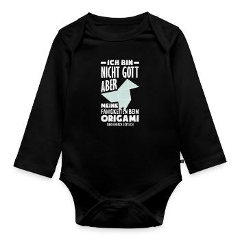 Origami Abilities Simply Divine - Organic Longsleeve Baby Bodysuit - black - Front