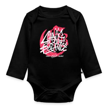 Streetwear Urban Graffiti - Organic Longsleeve Baby Bodysuit - black - Front