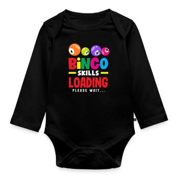 Magasin d’habiletés de bingo pour les joueurs de bingo - Body Bébé bio manches longues - noir - Devant