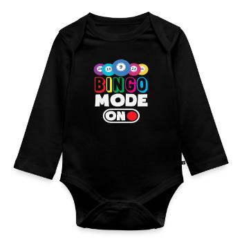 Mode bingo activé pour les joueurs de bingo - Body Bébé bio manches longues - noir - Devant