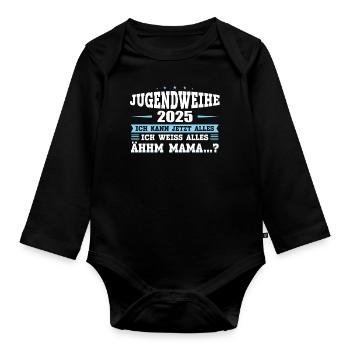 Youth Consecration 2025 Girl Boy - Organic Longsleeve Baby Bodysuit - black - Front