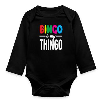Le bingo est mon truc - Votre jeu - Body Bébé bio manches longues - noir - Devant