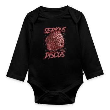 Sérieux au sujet du discus aquariophile gardien de discus - Body Bébé bio manches longues - noir - Devant