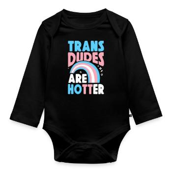 Fierté LGBT transgenre - Body Bébé bio manches longues - noir - Devant