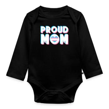 Fierté LGBT transgenre - Body Bébé bio manches longues - noir - Devant