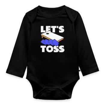 Cornhole Lover Jetons - Body Bébé bio manches longues - noir - Devant