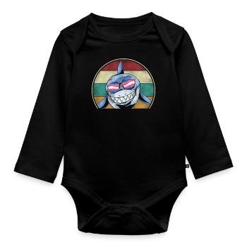 Transgender Trans LGBT Pride - Baby Bio-Langarm-Body - Schwarz - Vorne