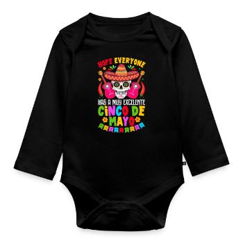Cino de Mayo - Organic Longsleeve Baby Bodysuit - black - Front
