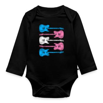Transgender Trans LGBT Pride - Organic Longsleeve Baby Bodysuit - black - Front