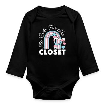 Fierté LGBT transgenre - Body Bébé bio manches longues - noir - Devant