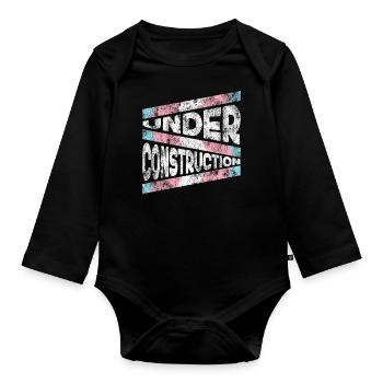 Transgender Trans LGBT Pride - Baby Bio-Langarm-Body - Schwarz - Vorne