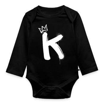 K - Baby Bio-Langarm-Body - Schwarz - Vorne