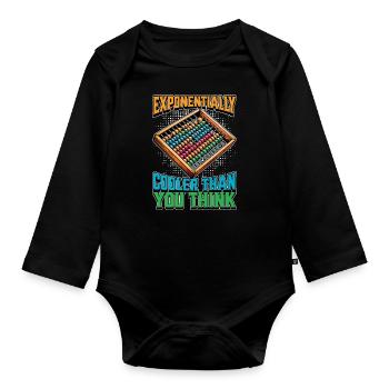 Mathematician Exponentially Cooler Than Geometry - Baby Bio-Langarm-Body - Schwarz - Vorne