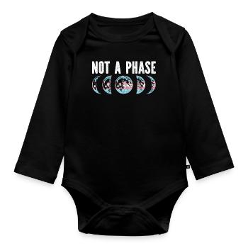 Transgender Trans LGBT Pride - Baby Bio-Langarm-Body - Schwarz - Vorne