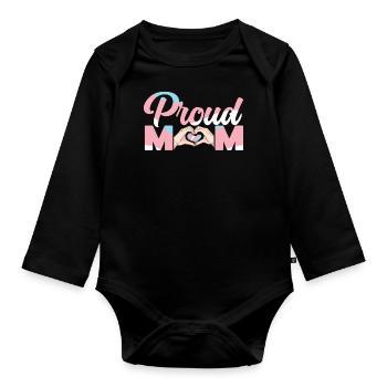 Transgender Trans LGBT Pride - Baby Bio-Langarm-Body - Schwarz - Vorne