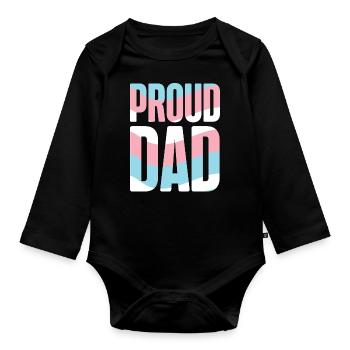 Transgender Trans LGBT Pride - Baby Bio-Langarm-Body - Schwarz - Vorne