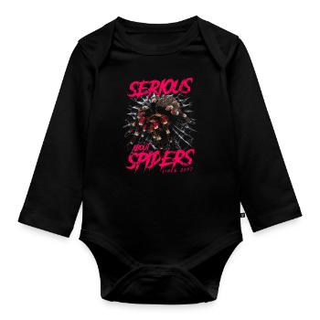 Sérieux au sujet des araignées Tarentule de compagnie Née en 2007 - Body Bébé bio manches longues - noir - Devant