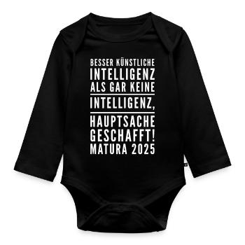 Maturité 2025 - Body Bébé bio manches longues - noir - Devant