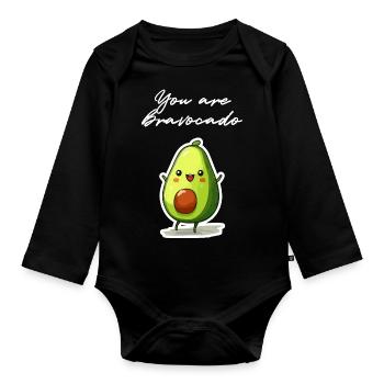 Vous êtes bravocado - Body Bébé bio manches longues - noir - Devant