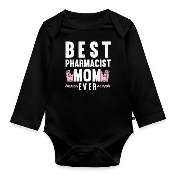 Technicien en pharmacie - Body Bébé bio manches longues - noir - Devant
