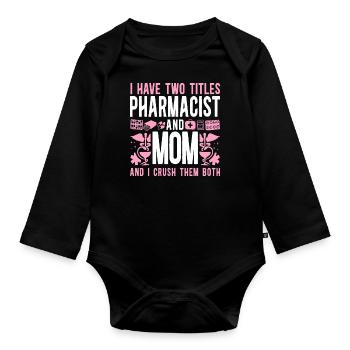 Technicien en pharmacie - Body Bébé bio manches longues - noir - Devant