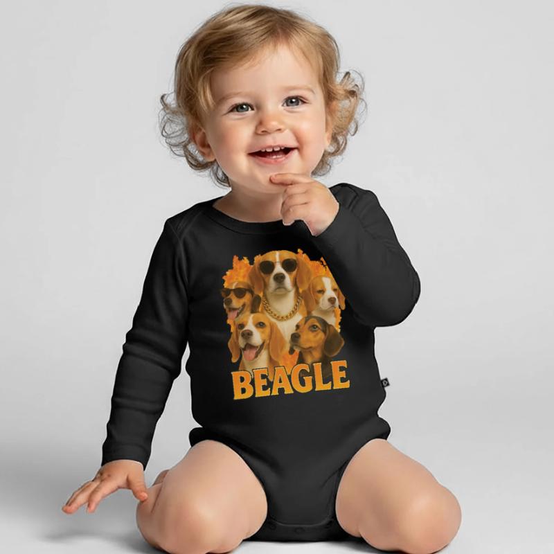 Beagle Baby Bio-Langarm-Body