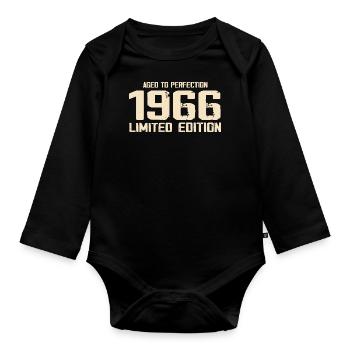 1966 Edition limitée 1966 Anniversaire 1966 Rétro - Body Bébé bio manches longues - noir - Devant