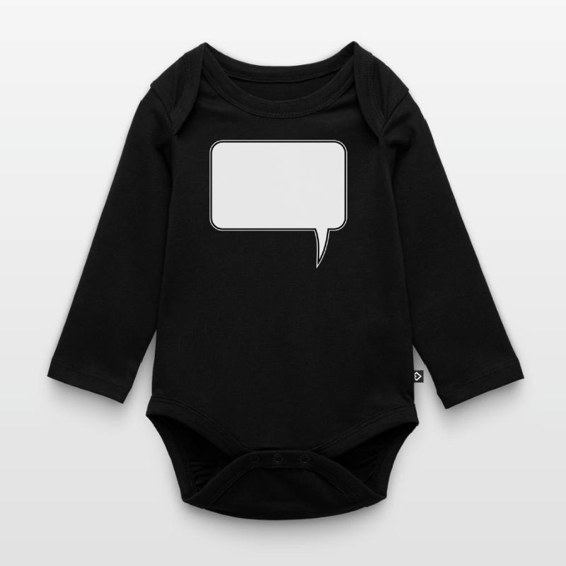 Conception rectangulaire de bulle de dialogue Body Bébé bio manches longues