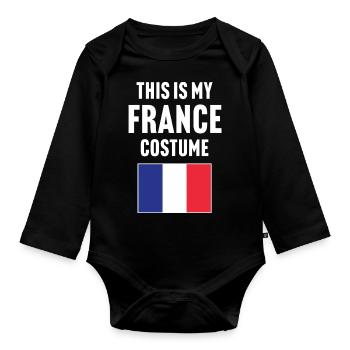 Ce costume de ma France - Body Bébé bio manches longues - noir - Devant
