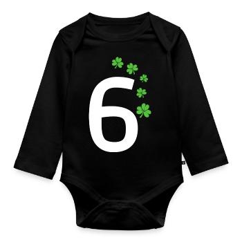 6 - Baby Bio-Langarm-Body - Schwarz - Vorne