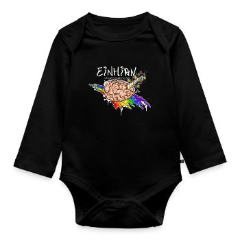 Einhirn - Body Bébé bio manches longues - noir - Devant