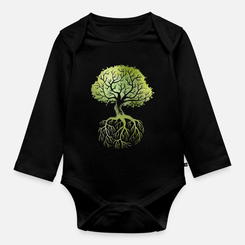 Roots - Body Bébé bio manches longues - noir