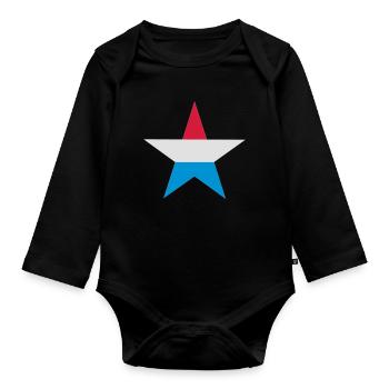 Luxemburg Stern - Baby Bio-Langarm-Body - Schwarz - Vorne