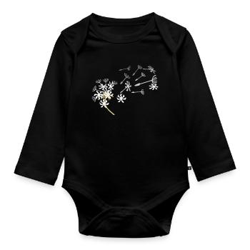 pusteblume 2 - Body Bébé bio manches longues - noir - Devant