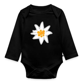 Edelweiss - Baby Bio-Langarm-Body - Schwarz - Vorne