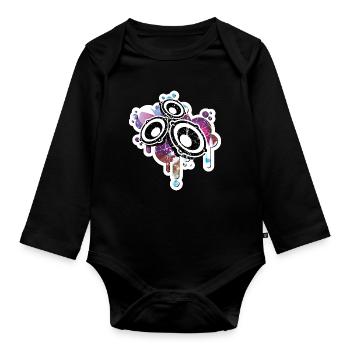 Summer Party and music best speakers gift - Organic Longsleeve Baby Bodysuit - black - Front