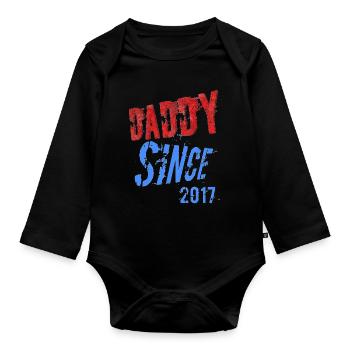DADY SINCE - Baby Bio-Langarm-Body - Schwarz - Vorne