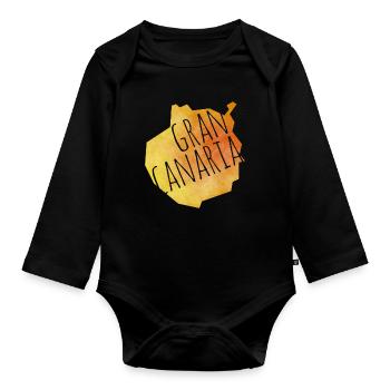 Gran Canaria - Baby Bio-Langarm-Body - Schwarz - Vorne
