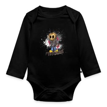 Totenknopf can assassin - Organic Longsleeve Baby Bodysuit - black - Front