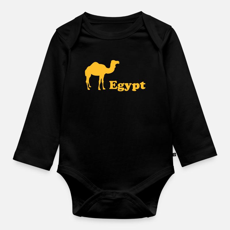 Egypt Egypte - Body Bébé bio manches longues - noir