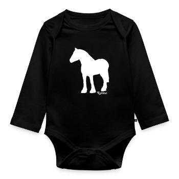 schimmel-kaltblut - Baby Bio-Langarm-Body - Schwarz - Vorne