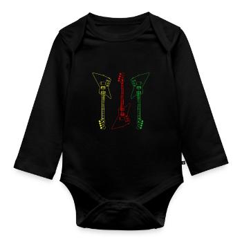 Guitare - guitare basse guitare guitare électrique - Body Bébé bio manches longues - noir - Devant