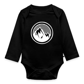 Berge im Kreis - Baby Bio-Langarm-Body - Schwarz - Vorne