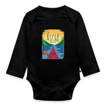 Kajak - Baby Bio-Langarm-Body - Schwarz - Vorne