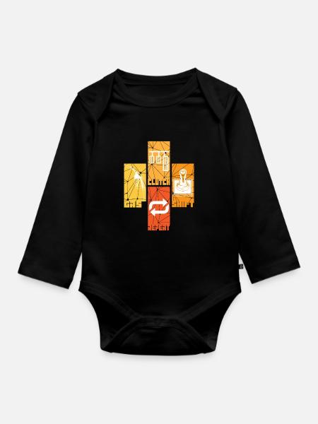 Autos - Baby Bio-Langarm-Body - Schwarz