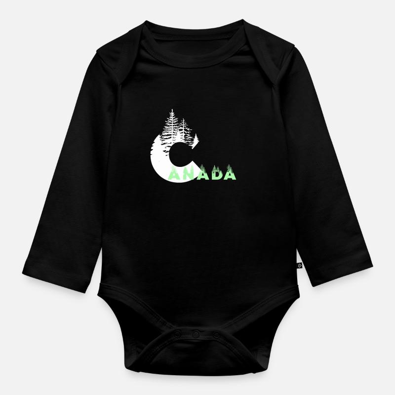 Canada - Body Bébé bio manches longues - noir