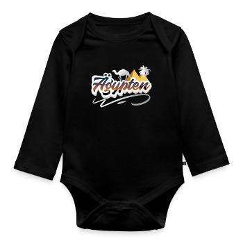 Egypt - Organic Longsleeve Baby Bodysuit - black - Front