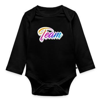 Team - Baby Bio-Langarm-Body - Schwarz - Vorne